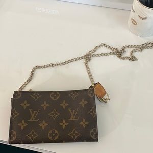 Authentic Louis Vuitton pochette bucket clutch